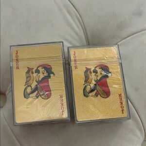 Gold Foil Water Proof Dubai Playing Cards Deck Assorted